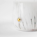 LAMPARA DE MESA LED INALAMBRICA DE VIDRIO HONGO BLANCO (IME041BL)