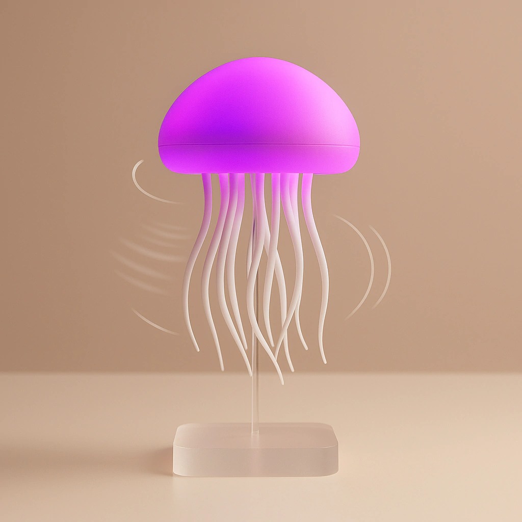 LAMPARA MEDUSA LED TENTÁCULOS MÓVILES (J5)