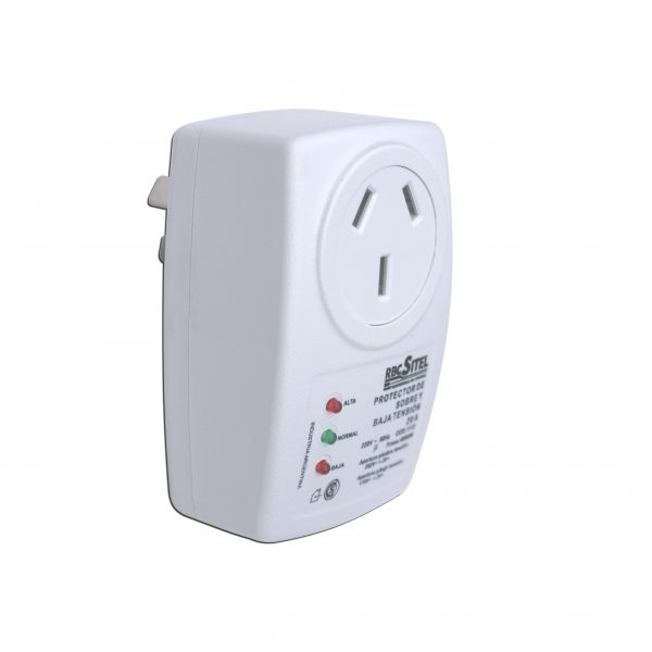 PROTECTOR DE TENSIÓN ENCHUFABLE CON TOMA 2X20A RBC (1112)