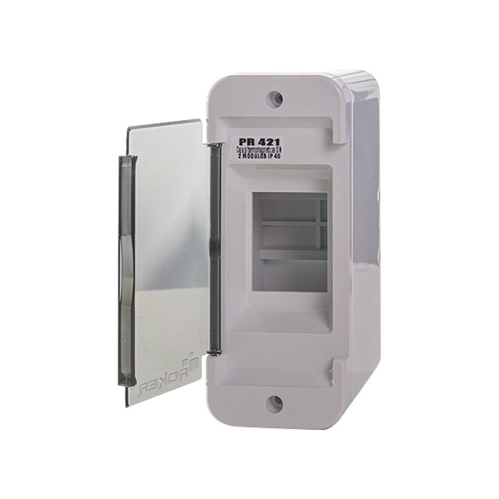 CAJA 1-2 MÓDULOS DIN EXT. C/PUERTA ROKER (PR421)