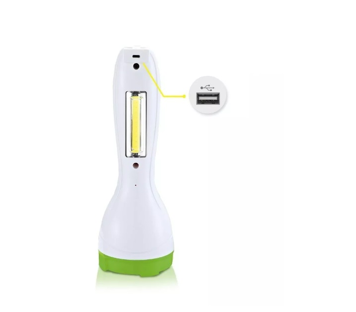 LINTERNA 2 EN 1 - INTERRUPTOR 1W + FAROL 3W USB LITIO LT31C (350630)