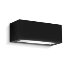APLIQUE BIDIRECCIONAL ALUMINIO 2 VISORES LATERALES E27 NEGRO FW (1102-2L)