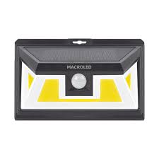 ARTEFACTO SOLAR DE PARED 5W CON SENSOR DE MOVIMIENTO 2 FUNCIONES 6500K IP65 MACROLED (ASPSM-5W-IP65-CW)