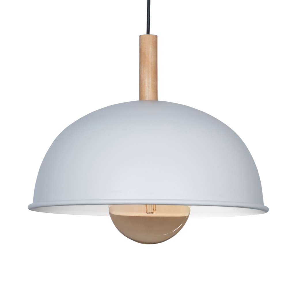 COLGANTE MEDIA ESFERA D.340MM 1L BLANCO SAN JUSTO (MC6612-16)