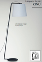 LAMPARA DE PIE NEGRO CON PANTALLA BLANCA KINU LUZ DEL SIGLO (LP7500-01 NGC PANTALLA YLB)