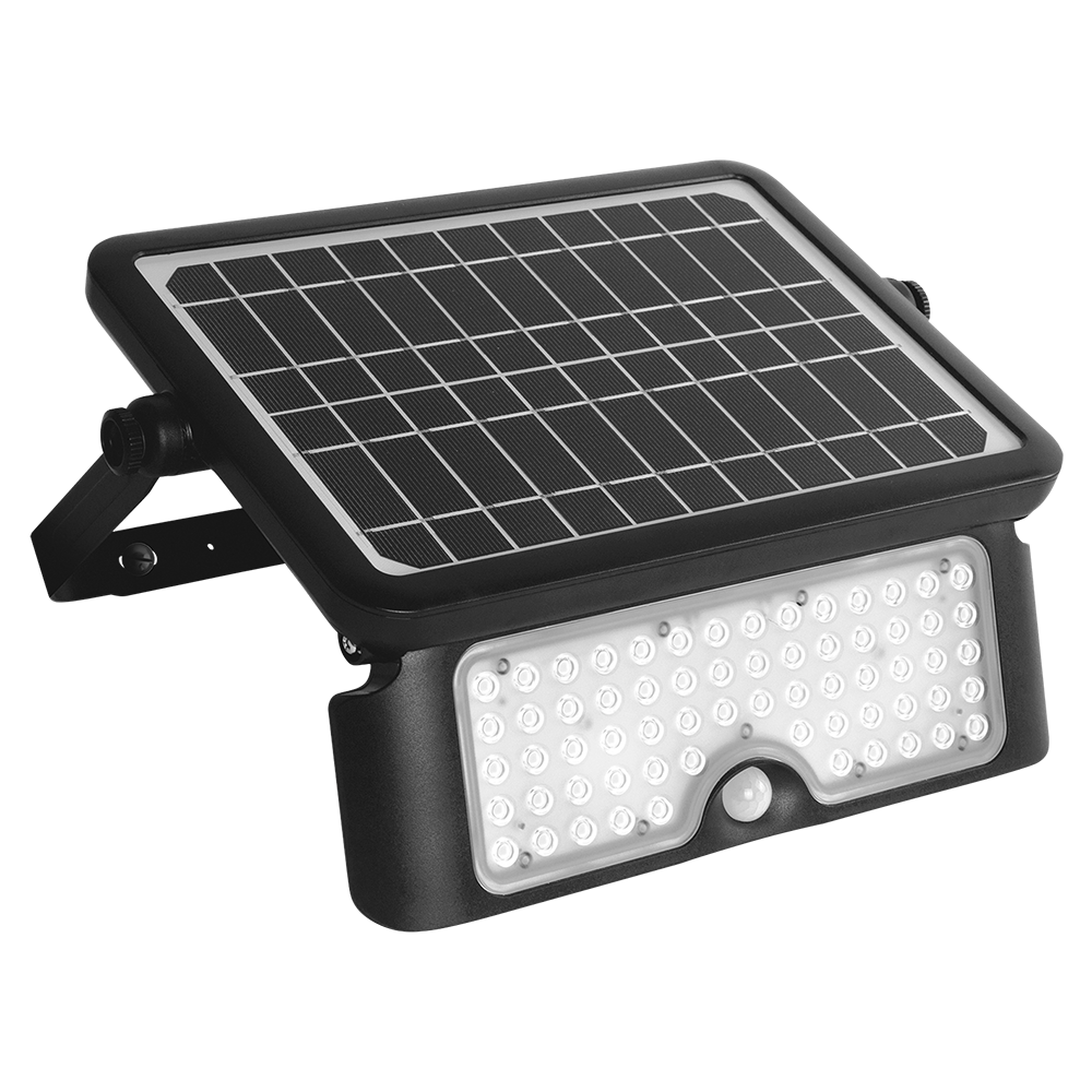 REFLECTOR SOLAR REVATIBLE CON SENSOR DE MOVIMIENTO 10W 6000K MACROLED (SSFL-10W-CW)