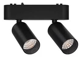 CABEZAL MOVIL DOBLE ANTIDESLUMBRAMIENTO NEGRO PARA RIEL MAGNETICO SKYLINE ø31MM, DC48V, 10W, 2700K, 36°, RA>90 MACROLED (RMS-CMD-N-10W-36G-WW)