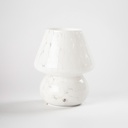 LAMPARA DE MESA PETITE FUNGI LED INALAMBRICA DE VIDRIO PRINT BLANCO (IME022BL)