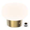 LAMPARA INALAMBRICA MUSHROOM COBRE, DIMERIZABLE, 2700K, C/ CABLE USB-C Y BASE DE CARGA (MUSHROOM-C-BASE)