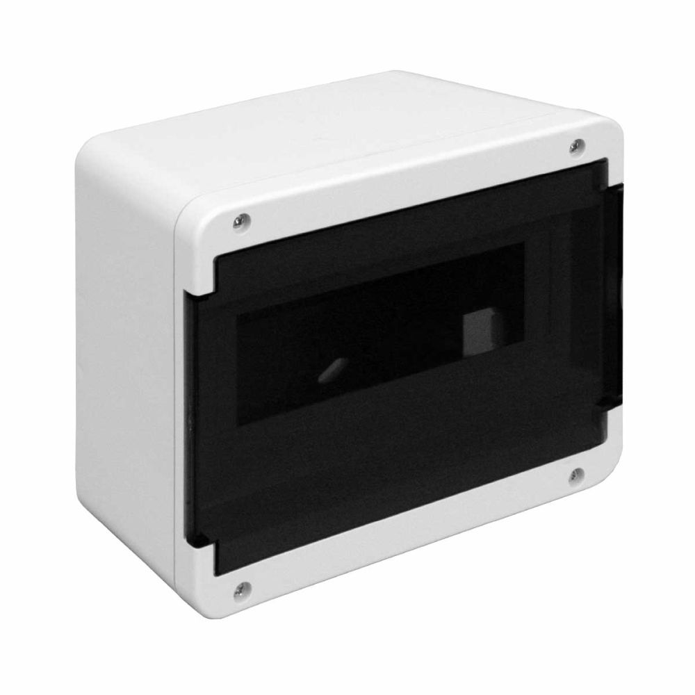 CAJA PLÁSTICA 8 MÓDULOS DIN C/PUERTA 189X165X88MM ROKER (PR408)