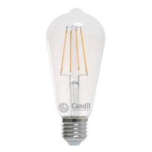 LÁMPARA FILAMENTO LED 7W E27 220V CÁLIDA CLARA VINTAGE CANDIL (LE27-FILC007/C)