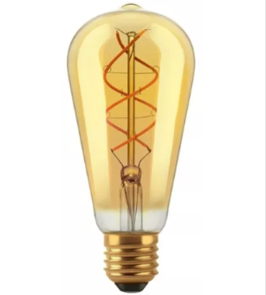 [0215049] LÁMPARA VINTAGE BUJIA GOLDEN 5W CÁLIDA E27 230V MACRO (BFST19-5WW)