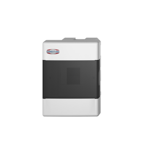 [1504193] CAJA DIN 4 MÓDULOS EMBUTIR TAPA FUME LUXURY (46010412)