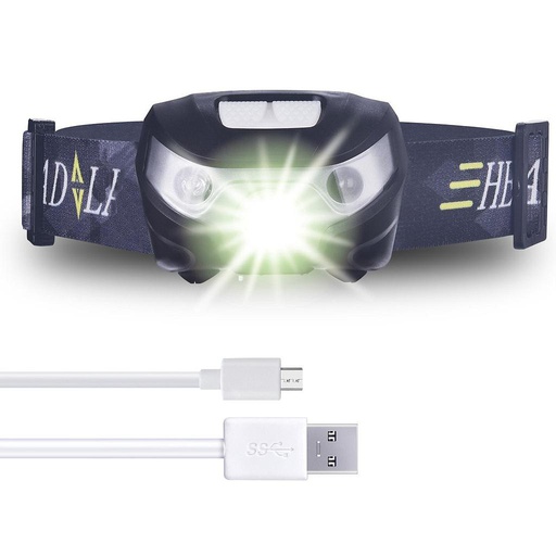 [2501311] LINTERNA USB RECARGABLE PARA CABEZA 3W 250LM JIELLI (BT-HL9024-3W)