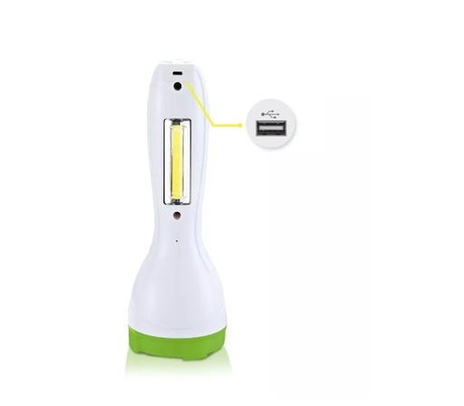 [2501335] LINTERNA 2 EN 1 - INTERRUPTOR 1W + FAROL 3W USB LITIO LT31C (350630)