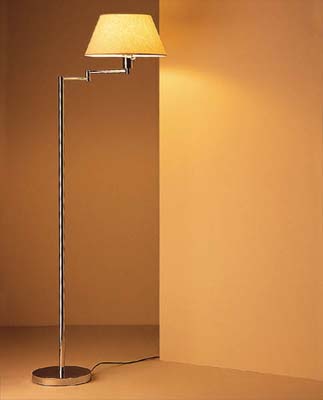 [9571012] LÁMPARA DE PISO IMAGO DOBLE BRAZO 1XE27 NIQUEL SATINADO MENDIZABAL (602007)