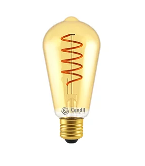 [0211165] LÁMPARA VINTAGE BUJIA 64X140 FILAMENTO 5W CÁLIDA AMBAR CANDIL (LE27-FVST6405-20)