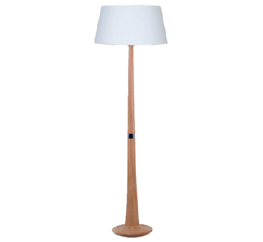 [9516240] LÁMPARA DE PIE MADERA CLARA PANTALLA BLANCA 1181 CARILUX (1181XLL)