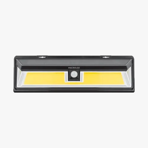 [9515008] ARTEFACTO SOLAR DE PARED 10W CON SENSOR DE MOVIMIENTO 2 FUNCIONES 6500K IP65 MACROLED (ASPSM-10W-IP65-CW)