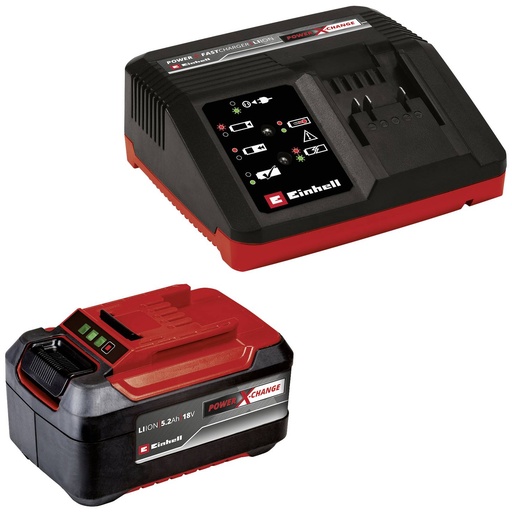[1105104] STARTER KIT 5.2 AH EINHELL CARGADOR + BATERIA 18V (4512114)