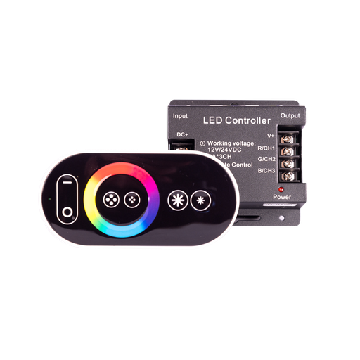 [0801005] CONTROLADOR RGB 12VDC 8A ÁNODO COMÚN CONTROL TÁCTIL MEDUS (2965-6TRF)