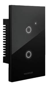 [4317013] TECLA TOUCH SMART  2 PUNTOS 5X10 NEGRO AKAI (1432b)