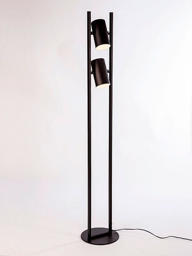[9510338] LAMPARA DE PIE PARALELAS NEGRO MICRO TEXTURADO BRIMPEX (933)