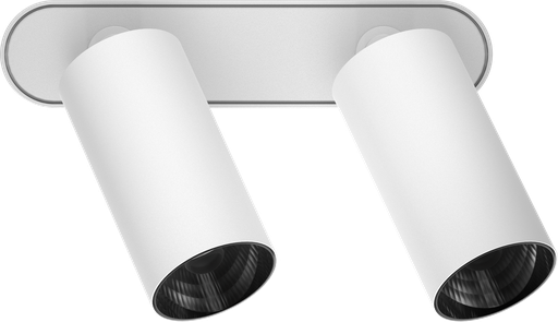 [9599009] CABEZAL MOVIL DOBLE ANTIDESLUMBRAMIENTO BLANCO PARA RIEL MAGNETICO SKYLINE ø31MM, DC48V, 10W, 2700K, 36°, RA>90 MACROLED (RMS-CMD-B-10W-36G-WW)