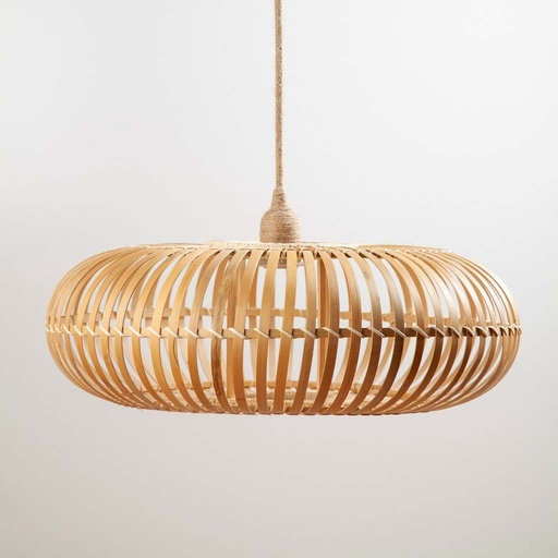 [9598022] PANTALLA COLGANTE DE BAMBOO REDONDA 50xH17CM (ITP002NT)